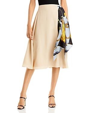 Lanvin Silk Side Scarf Skirt