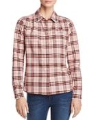 Burberry Brambling Embroidered Plaid Top