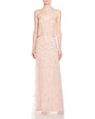 Aidan Mattox Embellished Bodice Overlay Gown - 100% Exclusive