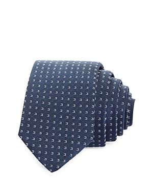 Hugo Micro Grid Silk Blend Skinny Tie