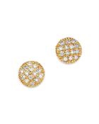 Moon & Meadow Diamond Circle Stud Earrings In 14k Yellow Gold, 0.08 Ct. T.w. - 100% Exclusive