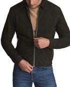 Reiss Mercury Suede Zip Front Jacket