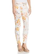7 For All Mankind Floral Printed Ankle Skinny Jeans In Loft Garden