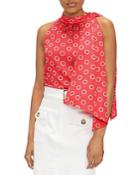 Ted Baker Circle Print Scarf Neck Top