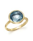 Marco Bicego 18k Yellow Gold Jaipur Ring With Blue Topaz