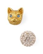 Kate Spade New York Cat & Pave Sphere Mismatched Stud Earrings