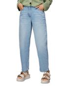 Whistles Elasticized Waist Straight Leg Jeans In Denim