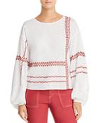 Joie Isandro Embroidered Top