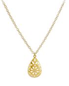 Amrapali Jewels Diamond Shevanti Teardrop Pendant Necklace In 18k Yellow Gold, 0.30 Ct. T.w.