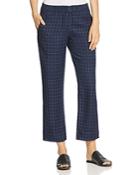 Eileen Fisher Silk Plaid Ankle Pants