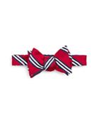 Brooks Brothers Stripe Flower Bow Tie