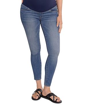 Ingrid & Isabel Maternity Crossover Panel Skinny Jeans In Medium Wash