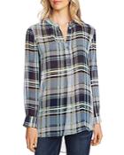 Vince Camuto Plaid Tunic Top