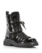 Moncler Women's Berenice Patent Leather Hiker Boots