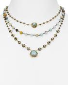 Ela Rae Opal & Hematite Layered Pendant Necklace, 14