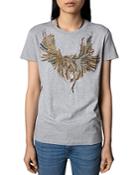 Zadig & Voltaire Walk Beaded Eagle Graphic Tee