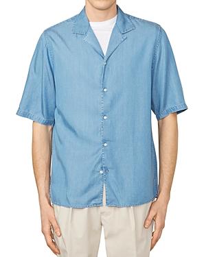 Officine Generale Eren Short Sleeve Indigo Shirt