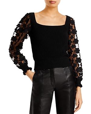 French Connection Juliet Mozart Lace Sleeve Sweater