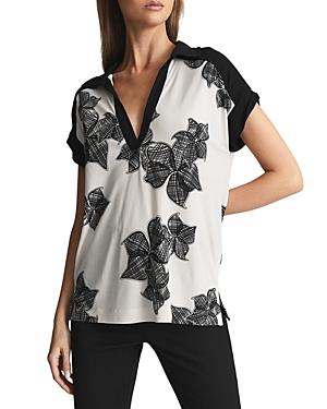 Reiss Daria Floral Print Top