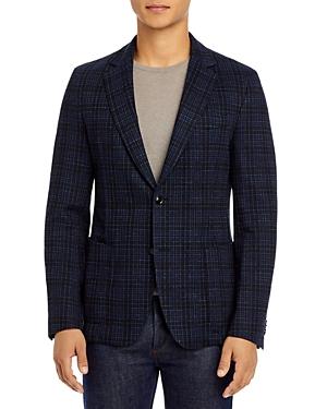 Boss Slim Fit Navy Plaid Jacket