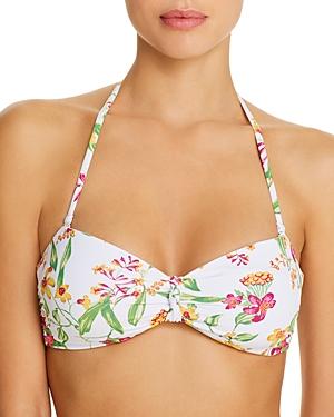 Aqua Floral Bandeau Bikini Top - 100% Exclusive