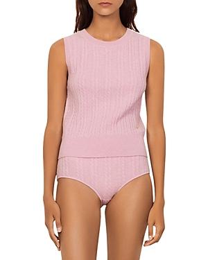 Sandro Fanni Cable Knit Wool & Cashmere Sweater