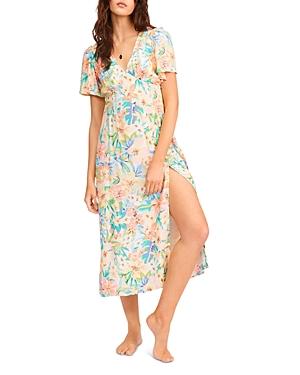 Billabong Jet Set Floral Print High Slit Dress