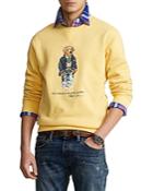 Polo Ralph Lauren Cotton Blend Fleece Polo Bear Print Crewneck Sweatshirt