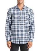 Michael Kors Cotton Plaid Slim Fit Button Down Shirt