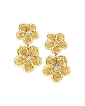 Gumuchian 18k Yellow Gold G Boutique Daisy Diamond Dangle Earrings
