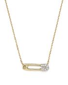 Adina Reyter 14k Yellow Gold Pave Diamond Safety Pin Necklace, 15
