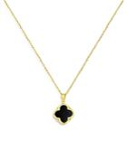 Bloomingdale's Clover Onyx Pendant Necklace In 14k Yellow Gold, 18 - 100% Exclusive