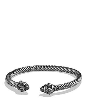 David Yurman Renaissance Bracelet With Black Diamonds In Silver