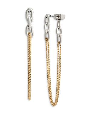 Allsaints Two Tone Chain Drop Earrings