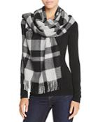 C By Bloomingdale's Color Block Cashmere Wrap Scarf - 100% Exclusive