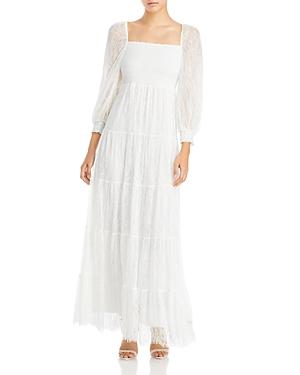 Alice And Olivia Cooper Smocked Bodice Maxi Dress