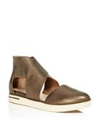 Eileen Fisher Carver Two Piece Metallic Leather Sneaker Flats