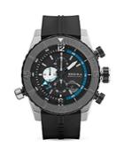 Brera Orologi Sottomarino Diver Black Ionic-plated Stainless Steel Watch With Black Rubber Strap, 48mm
