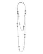 Lagos 18k Yellow Gold And Sterling Silver Glacier Station Necklace With White Topaz, 34