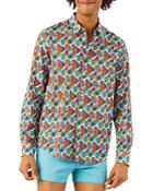 Vilebrequin Marguerites Cotton Floral Print Regular Fit Button Down Shirt