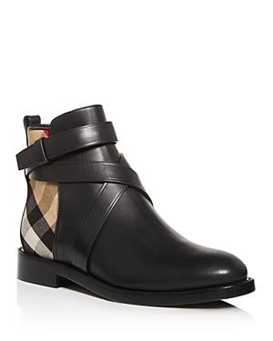 Burberry Women's House Check Almond-toe Booties