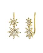 Moon & Meadow 14k Yellow Gold Diamond Star Ear Climbers