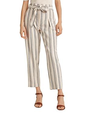 Lauren Ralph Lauren Pinstriped Cropped Straight Pants