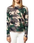Zadig & Voltaire Featherweight Camo Cashmere Sweater