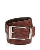 Canali Reversible Braided Leather Belt