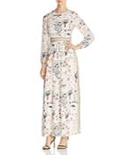 Tory Burch Printed Silk Maxi Dress