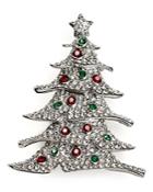 Nadri Jolly Christmas Tree Pin