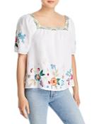 Johnny Was Martine Wander Linen Top