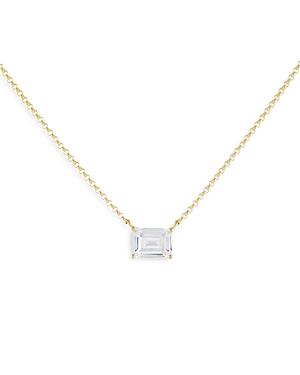 Adinas Jewels Cubic Zirconia Baguette Pendant Necklace, 17