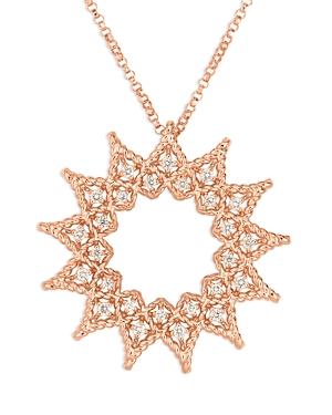 Roberto Coin 18k Rose Gold Roman Barocco Diamond Pendant Necklace, 18